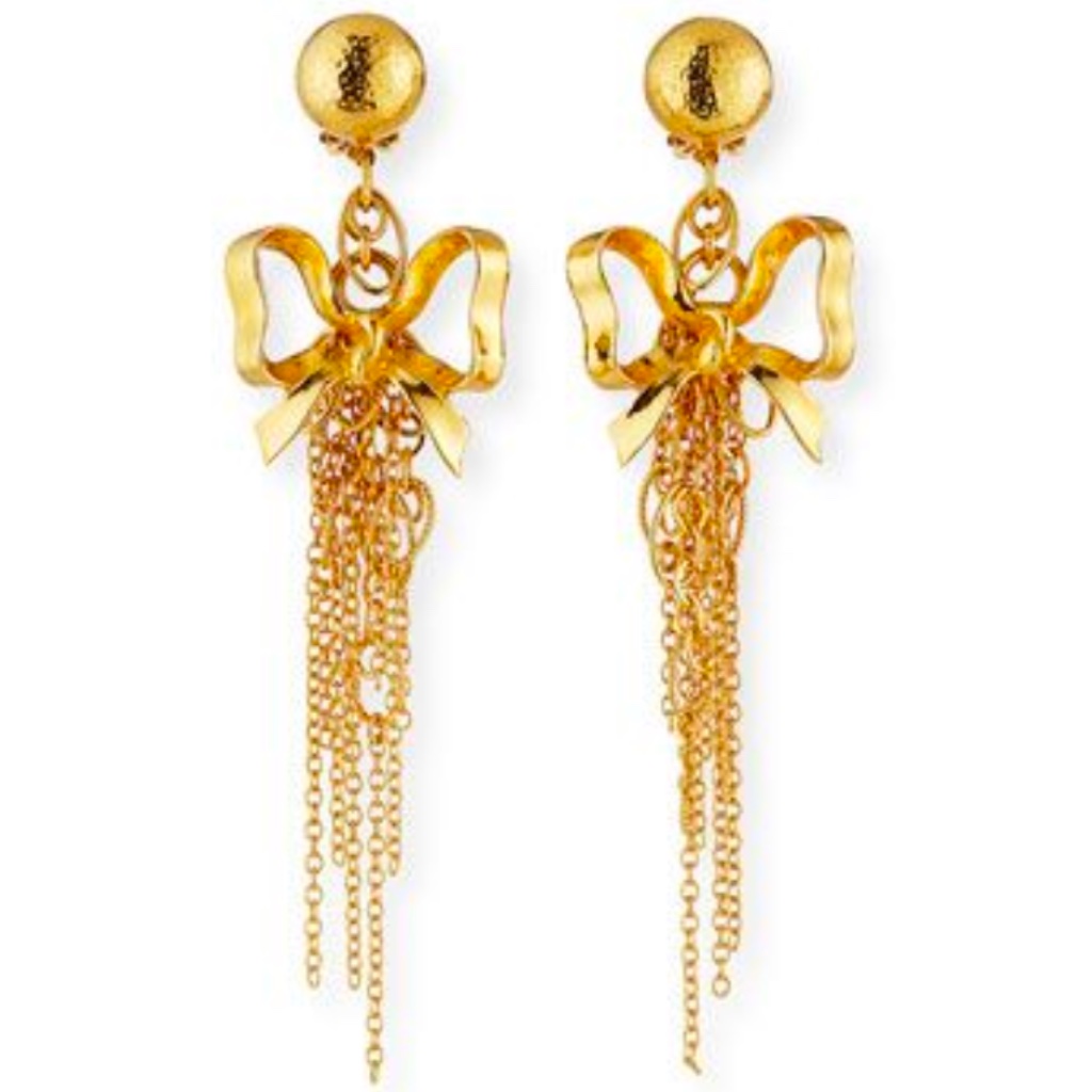 Jose & Maria Barrera Earrings 24 Kt Plate (Nwt)